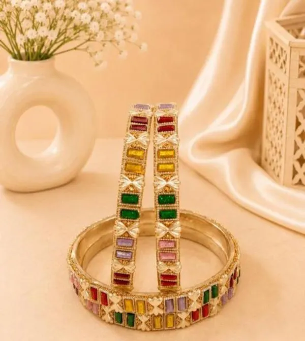 Gold_Tone_Multicolor_Stone_Choker_Necklace_Set_For_Women