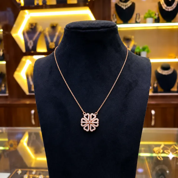 Gold_Tone_Floral_Pendant_Necklace_For_Women