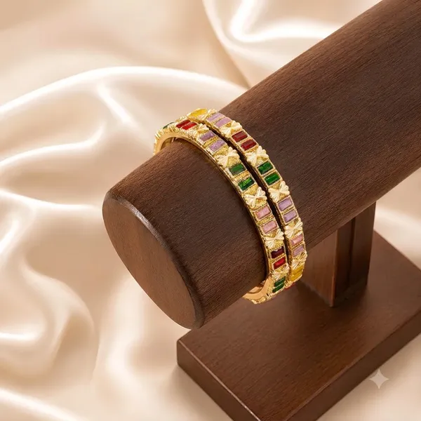 Gold_Tone_Multicolor_Stone_Choker_Necklace_Set_For_Women