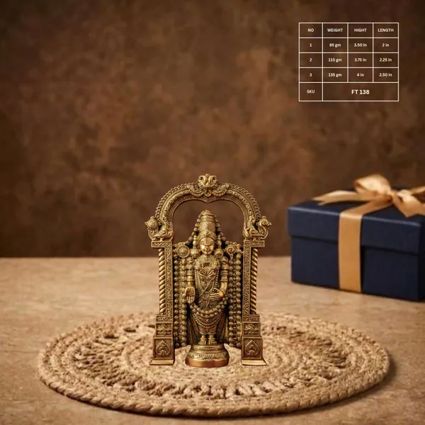 Gold_Tone_Traditional_Venkateswara_Religious_Idol