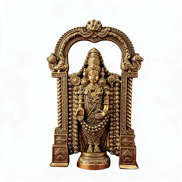 Gold_Tone_Traditional_Venkateswara_Religious_Idol
