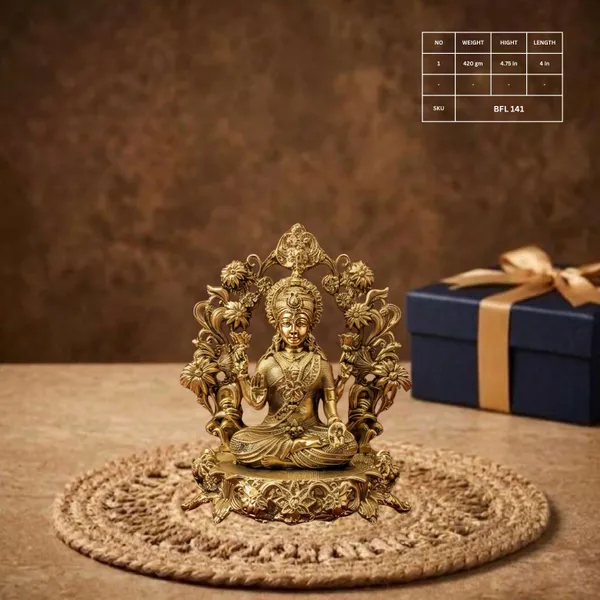 Gold_Tone_Traditional_Lakshmi_Goddess_Idol