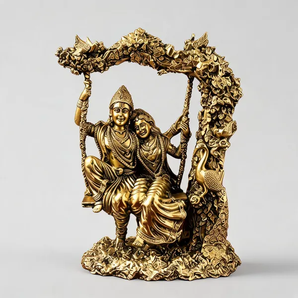 Metallic_Radha_Krishna_Antique_Finish_Swing_Figurine