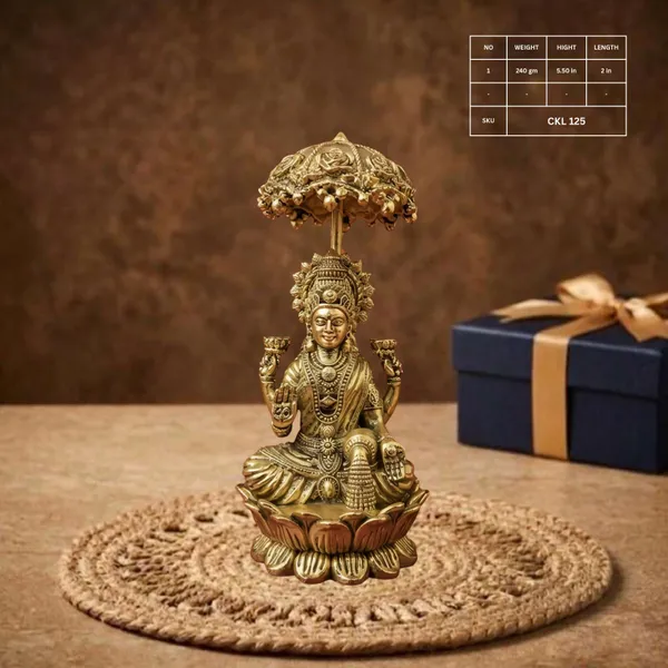 Metallic_Traditional_Lakshmi_Idol_With_Decorative_Parasol