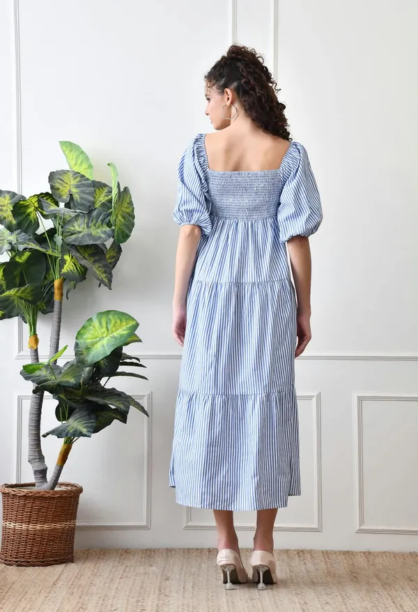 Blue_Cotton_Striped_Tiered_Midi_Dress_For_Women