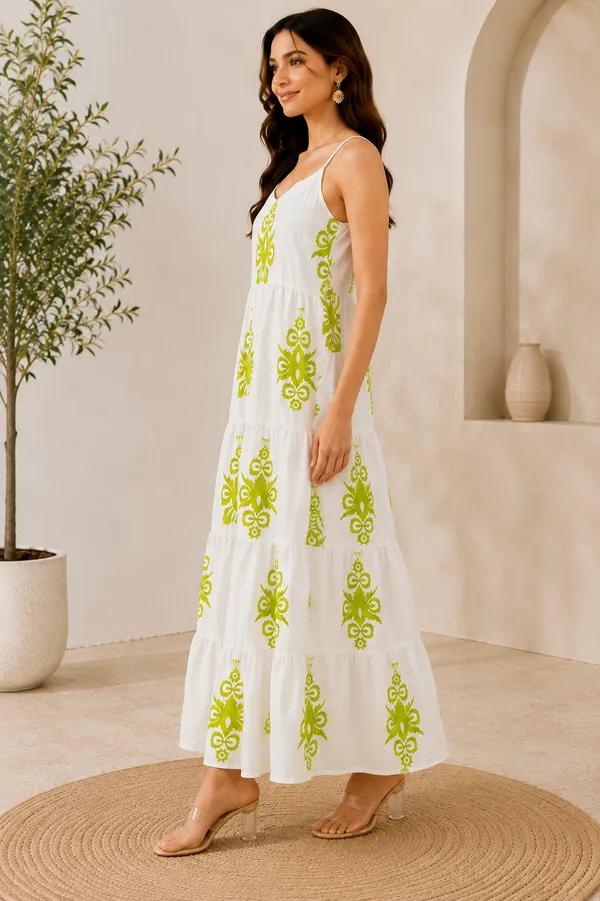 White_Cotton_Printed_Tiered_Maxi_Dress_For_Women