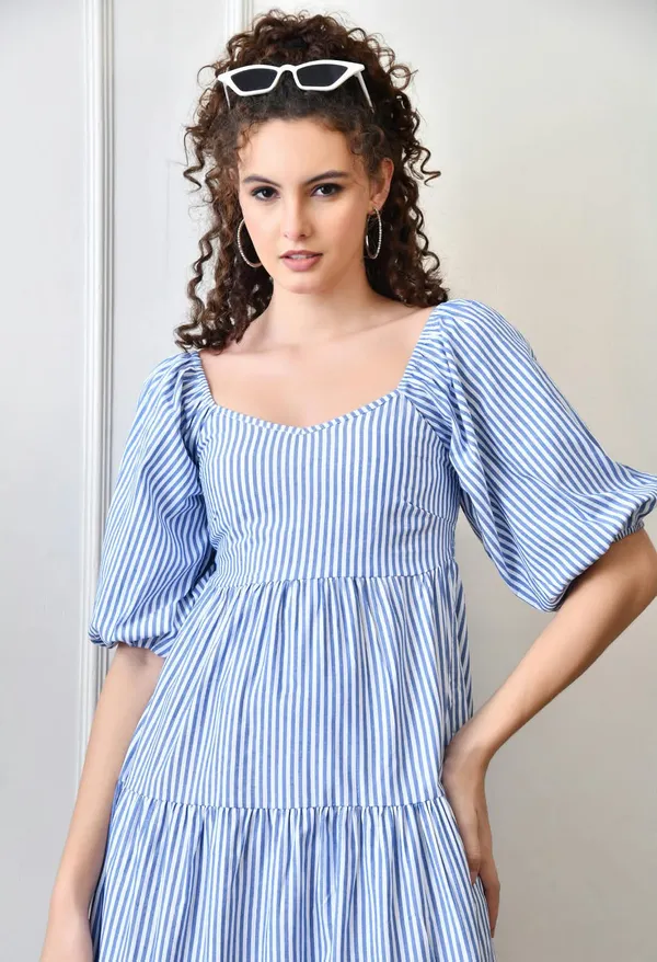 Blue_Cotton_Striped_Tiered_Midi_Dress_For_Women