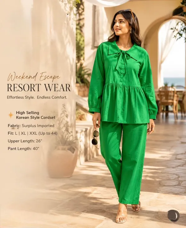 Green_Cotton_Korean_Style_Co_Ord_Set_For_Women