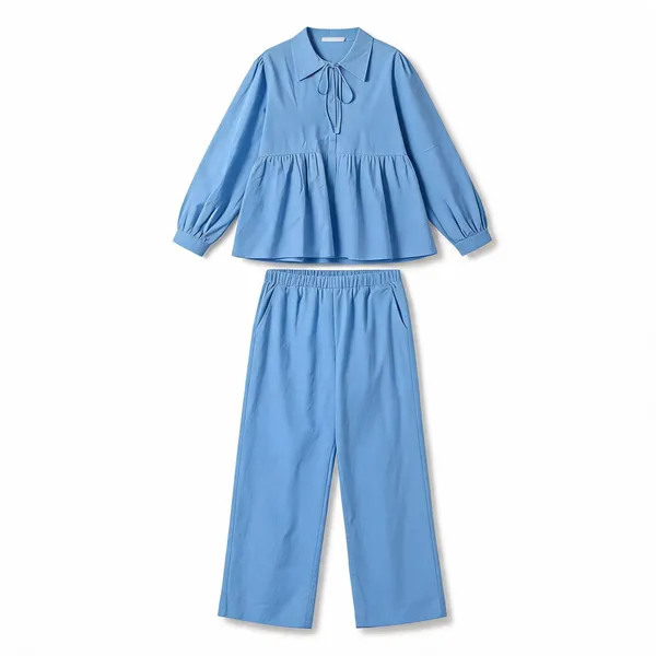 Blue_Cotton_Relaxed_Fit_Co_Ord_Set_For_Women