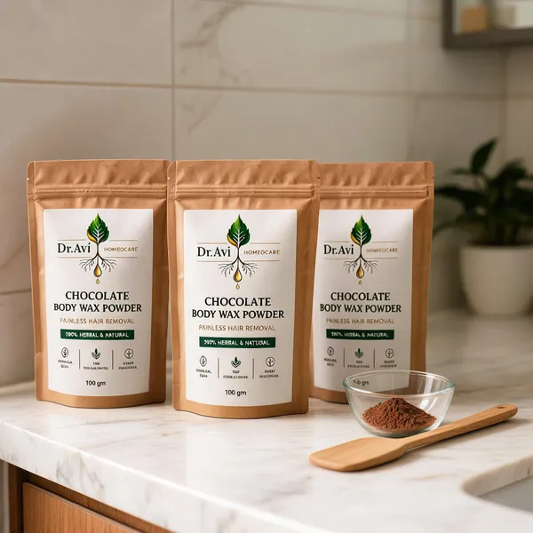 Dr.Avi_Cocoa_Papaya_Herbal_Chocolate_Body_Wax_Powder_-_Pack_of_3