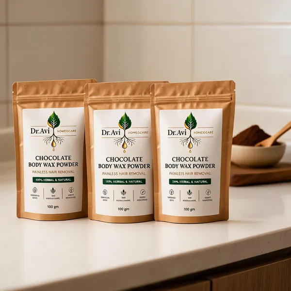 Dr.Avi_Cocoa_Papaya_Herbal_Chocolate_Body_Wax_Powder_-_Pack_of_3