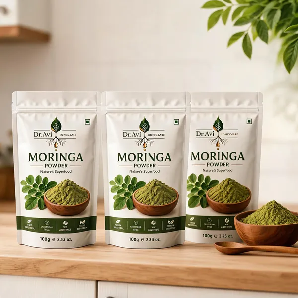 Dr.Avi_100%_Pure_Moringa_Leaf_Powder_100G_-_Pack_of_3