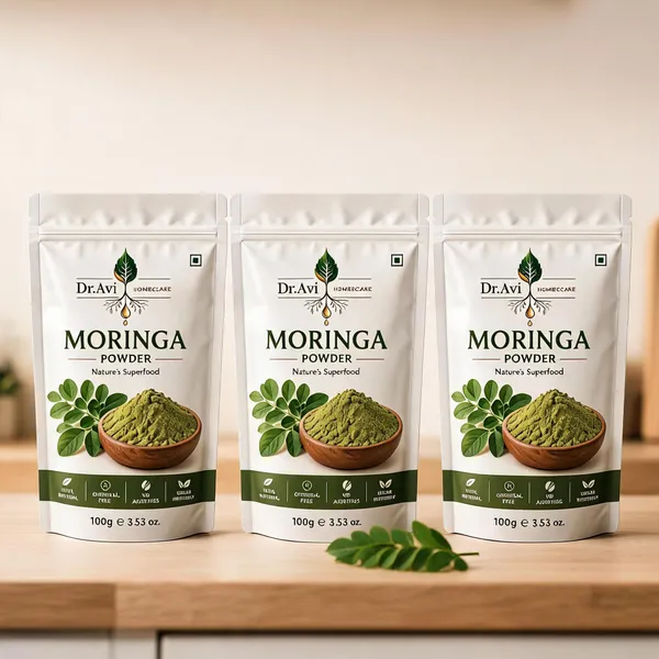 Dr.Avi_100%_Pure_Moringa_Leaf_Powder_100G_-_Pack_of_3