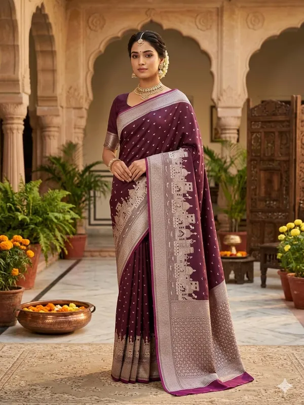 Plum_Mashru_Katan_Silk_Ghat_Border_Banarasi_Saree