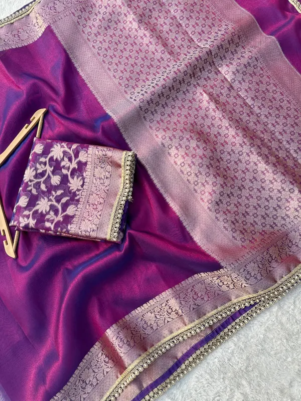 Tissue_Sundari_Phool_Kaat_Baarasi_Saree_With_Lace_Attached