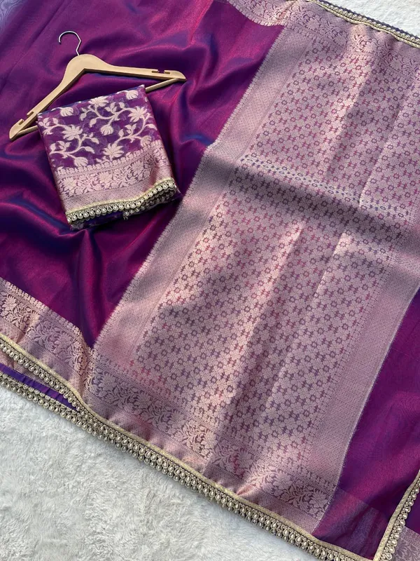Tissue_Sundari_Phool_Kaat_Baarasi_Saree_With_Lace_Attached