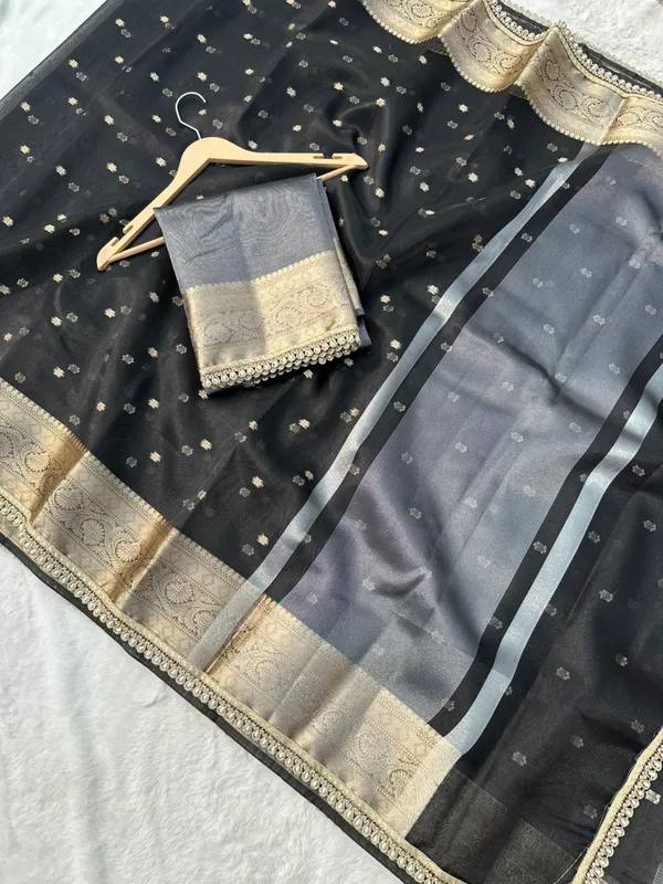 Banarasi_Tissue_Silk_Saree_With_Pearl_Lace_Border_Black