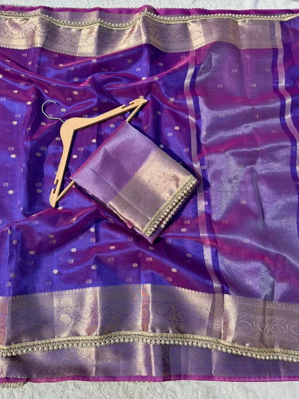 Banarasi_Tissue_Silk_Saree_With_Pearl_Lace_Border_Purple