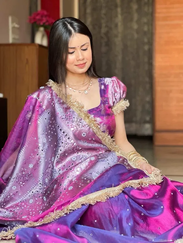 Rangmahal_Mirror_Work_Banarasi_Tissue_Silk_Saree_Purple