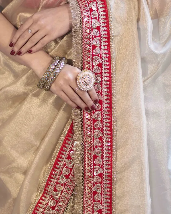Maharani_Ivory_Tissue_Silk_Saree