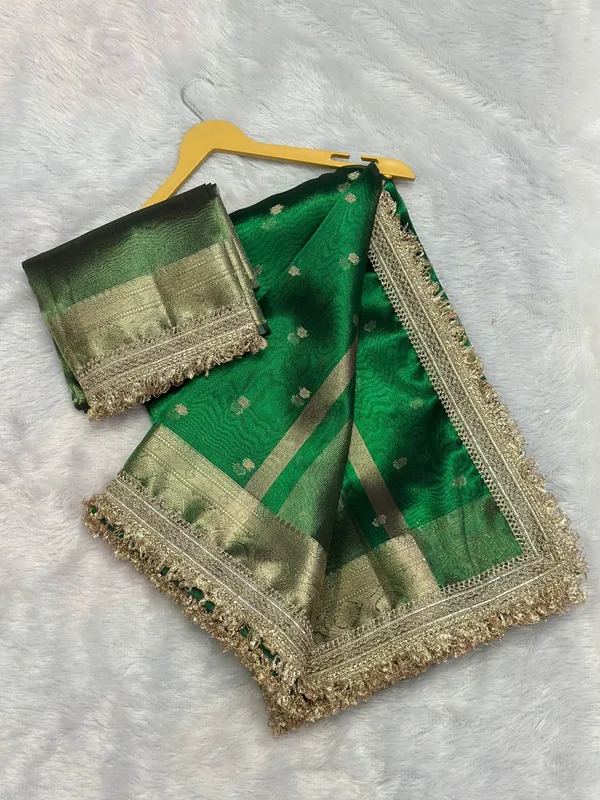 Banarasi_Tissue_Silk_Saree_With_Gold_Zari_Buti_Heavy_Lace_Border_Mint