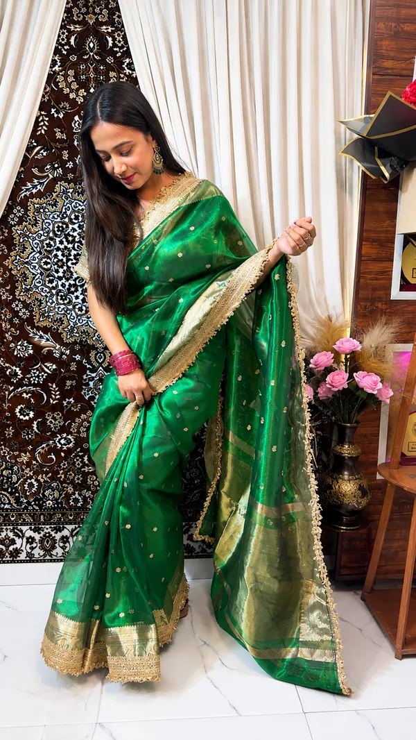 Banarasi_Tissue_Silk_Saree_With_Gold_Zari_Buti_Heavy_Lace_Border_Mint