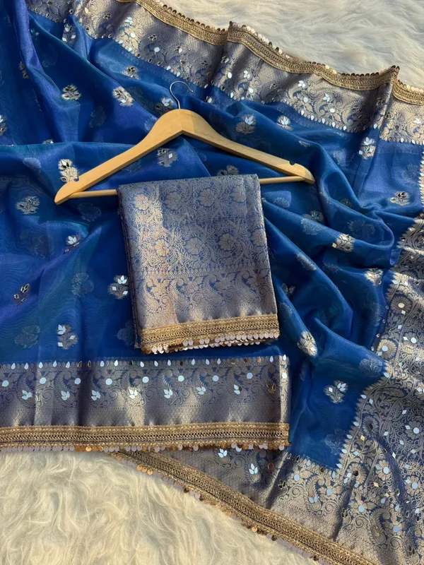 Buta_Mirror_Work_Banarasi_Tissue_Silk_Saree_Royal_Blue