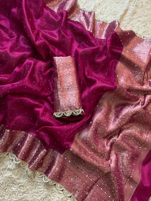 Brocade_Swarovski_Pankh_Lace_Banarasi_Tissue_Silk_Saree