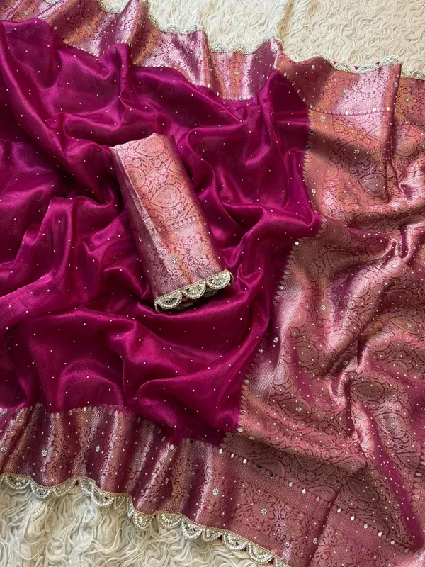 Brocade_Swarovski_Pankh_Lace_Banarasi_Tissue_Silk_Saree