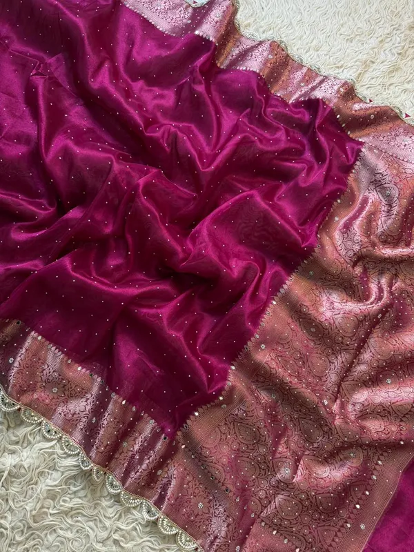 Brocade_Swarovski_Pankh_Lace_Banarasi_Tissue_Silk_Saree