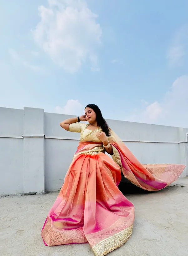 Pastel_Rainbow_Banarasi_Tissue_Silk_Saree_Orange