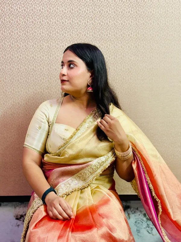 Pastel_Rainbow_Banarasi_Tissue_Silk_Saree_Orange