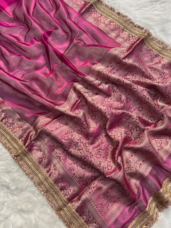 Gulab_Border_Banarasi_Tissue_Silk_Saree_Pink