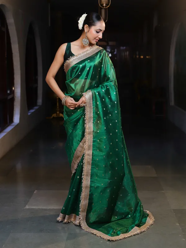 Royal_Zari_Buti_Banarasi_Tissue_Silk_Saree_Emerald