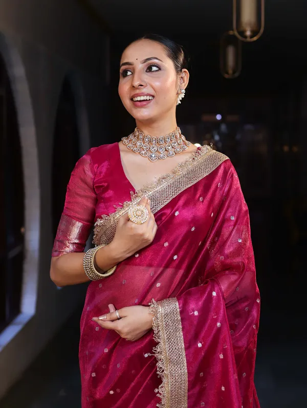 Royal_Zari_Buti_Banarasi_Tissue_Silk_Saree_Fuchsia_Pink