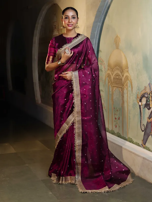 Royal_Zari_Buti_Banarasi_Tissue_Silk_Saree_Deep_Plum