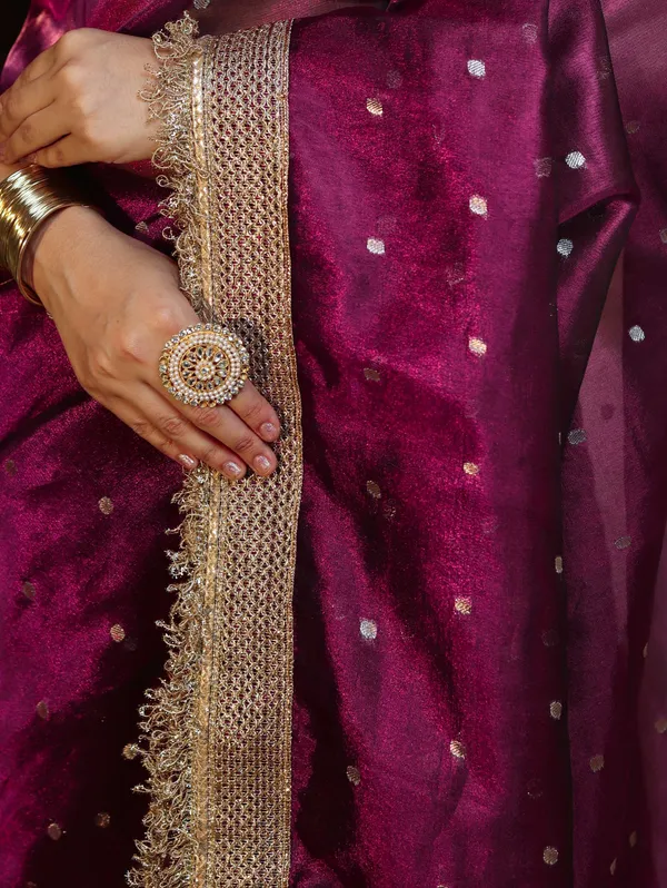 Royal_Zari_Buti_Banarasi_Tissue_Silk_Saree_Deep_Plum
