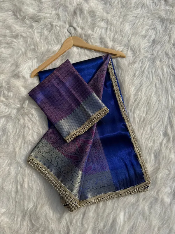 Pashmeena_Banarasi_Tissue_Silk_Saree_Navy