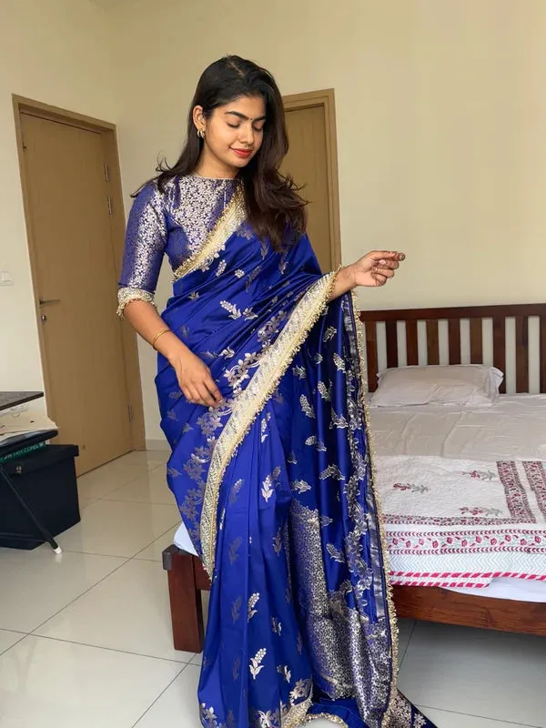 Meenakari_Katan_Silk_Sare_With_Heavy_Lace_Border_Blue