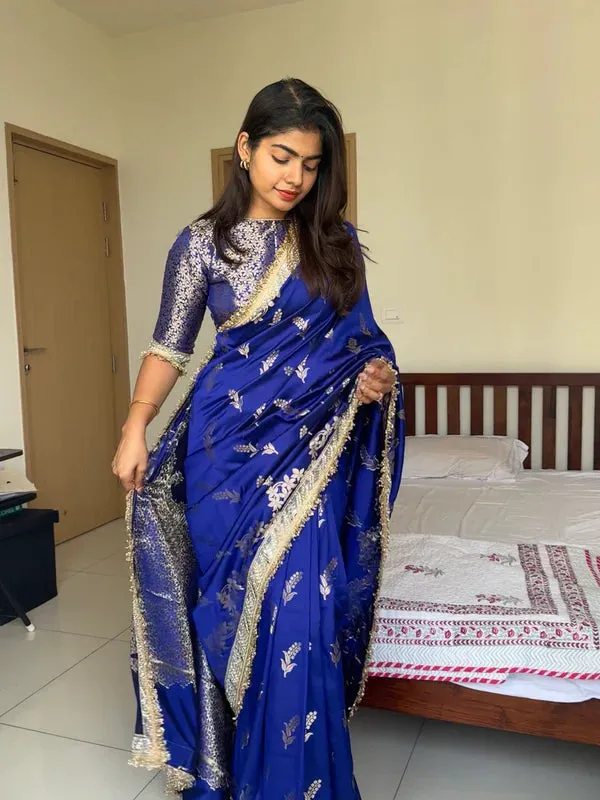 Meenakari_Katan_Silk_Sare_With_Heavy_Lace_Border_Blue