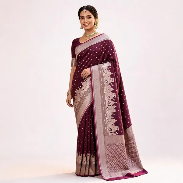 Plum_Mashru_Katan_Silk_Ghat_Border_Banarasi_Saree