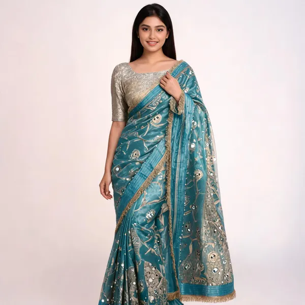 Zaribrocade_Banarasi_Tissue_Silk_Saree_Blue