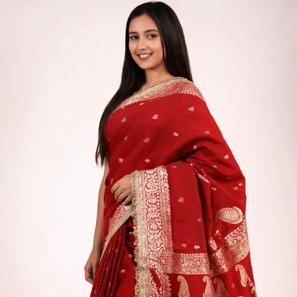 Banarasi_Katan_Silk_Khaddi_Buti_Saree_Royal_Red