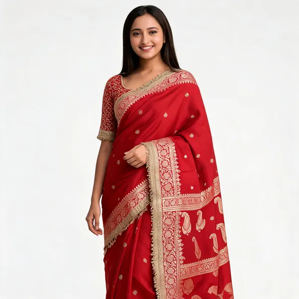 Banarasi_Katan_Silk_Khaddi_Buti_Saree_Royal_Red