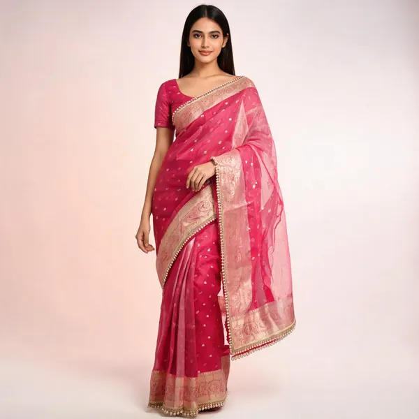 Banarasi_Tissue_Silk_Saree_With_Pearl_Lace_Border_Pink