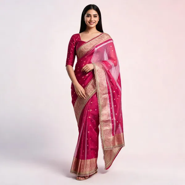 Banarasi_Tissue_Silk_Saree_With_Pearl_Lace_Border_Pink