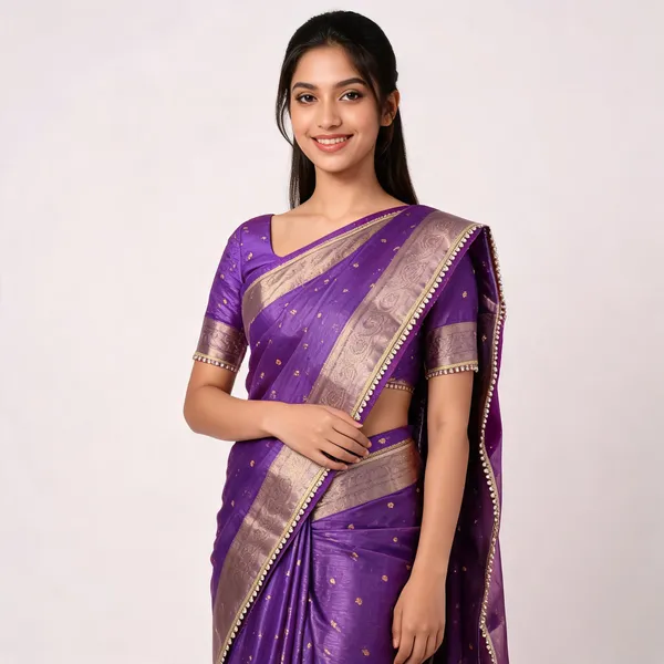 Banarasi_Tissue_Silk_Saree_With_Pearl_Lace_Border_Purple