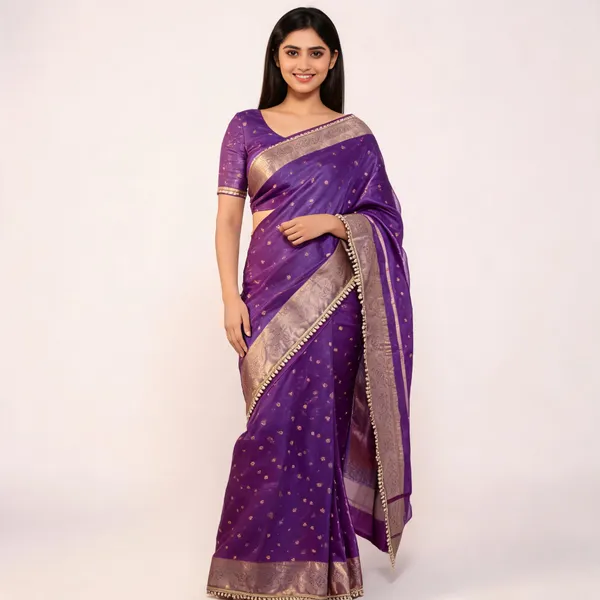 Banarasi_Tissue_Silk_Saree_With_Pearl_Lace_Border_Purple
