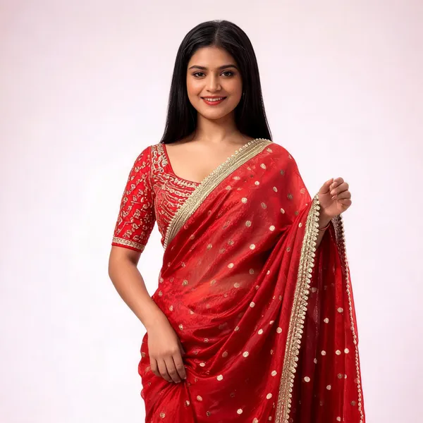 Banarasi_Tissue_Saree_With_Gold_Buti_Work_And_Pearl_Lace_Royal_Red