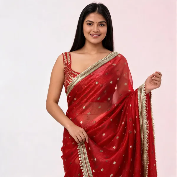 Banarasi_Tissue_Saree_With_Gold_Buti_Work_And_Pearl_Lace_Royal_Red